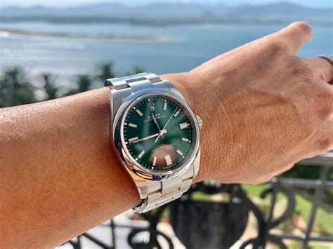 rolex 36mm oyster perpetual green